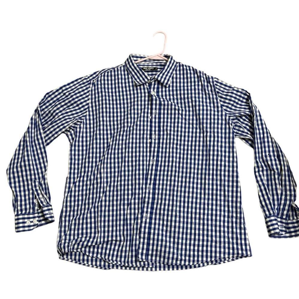 Paul Jones Button Down Blue&White Size XL